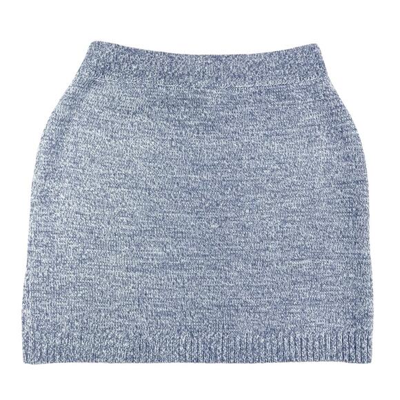 FREE PEOPLE WE THE FREE Viola Sweater Mini Skirt in Moon Combo (Blue-Gray) Sz S - Picture 5 of 8